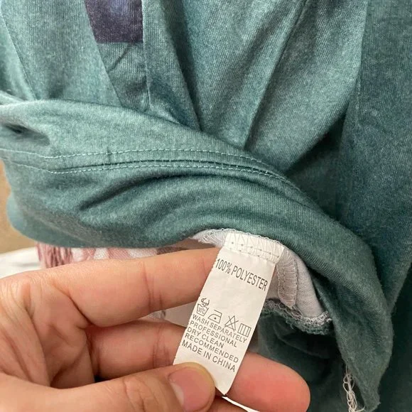 sz:M Teal Long Sleeve Donkey Graphic Pullover Top - Picture 10 of 10